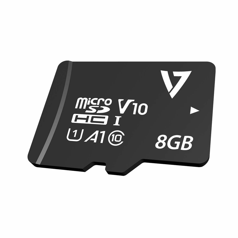 Micro SD Card V7 CL10MAX 8 GB Black