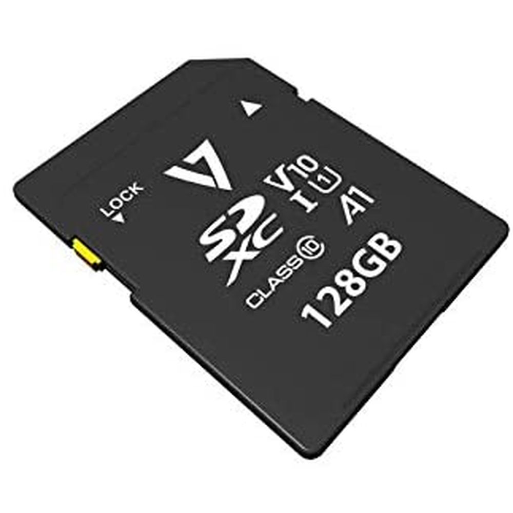 Carte Mémoire Micro SD avec Adaptateur V7 VPSD128GV10U1        128 GB