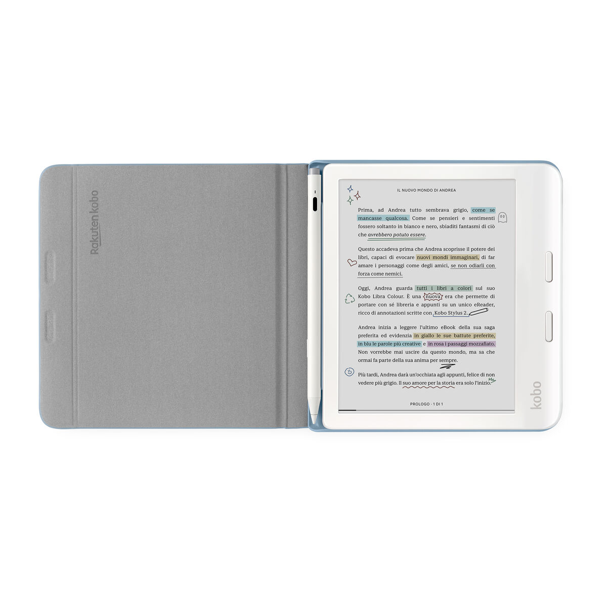Image de Tablet cover Rakuten N428-AC-BL-N-PU Blue