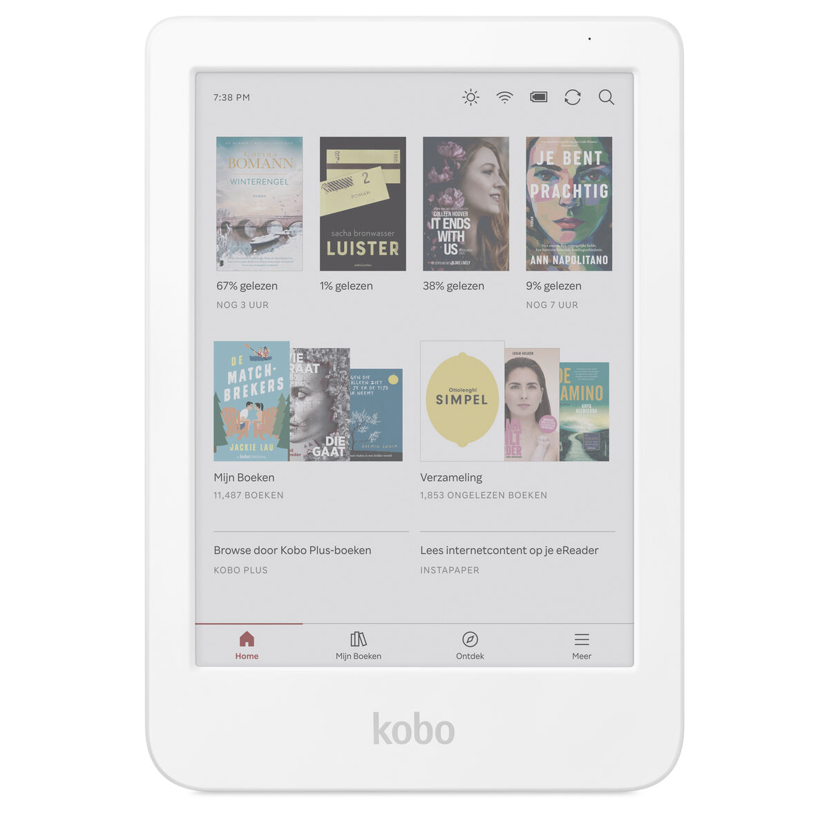 Bild von EBook Kobo N367-KU-WH-K-CK White 16 GB 6"