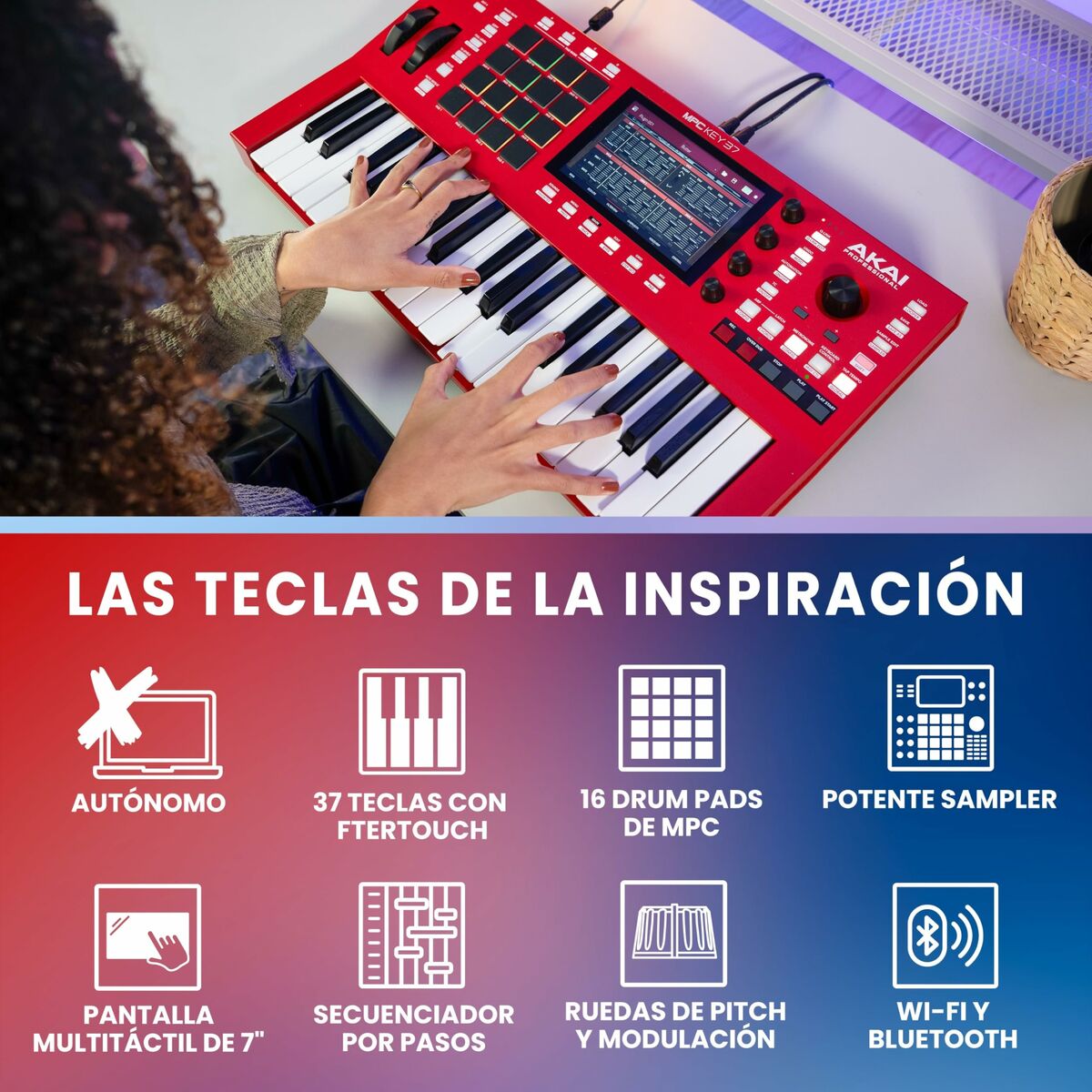 Image secondaire de Piano Électronique Akai MPCKEY37XEUK