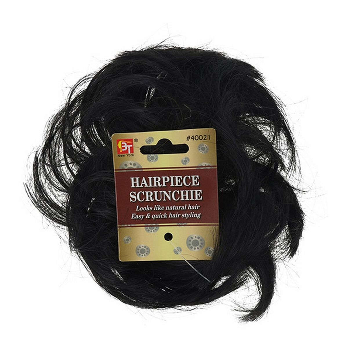 Coletero de Moño Beauty Town Scrunchie Preto Negro