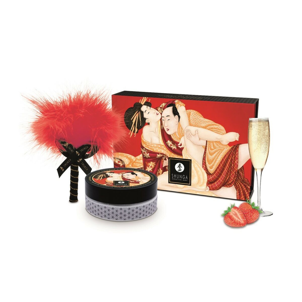 Eetbare poeders Shunga CHAMPAGNE STRAWBERRIES 75 g