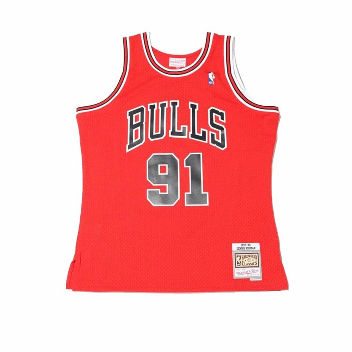 t-shirt de basket Mitchell & Ness Chicago Bull Dennis Rodman Rouge