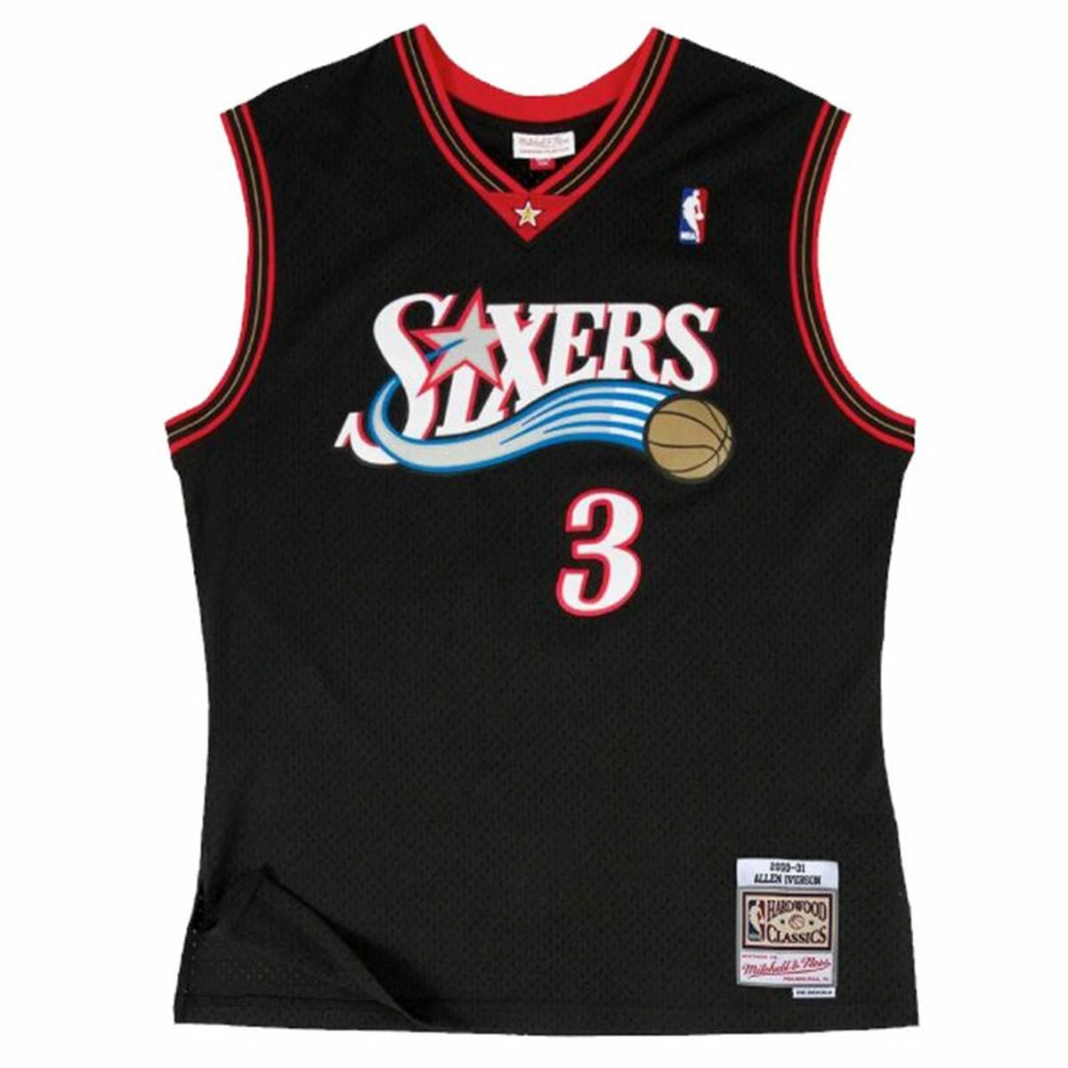 t-shirt de basket Mitchell & Ness Sixers Philadelphia 76ers Allen Iverson Noir