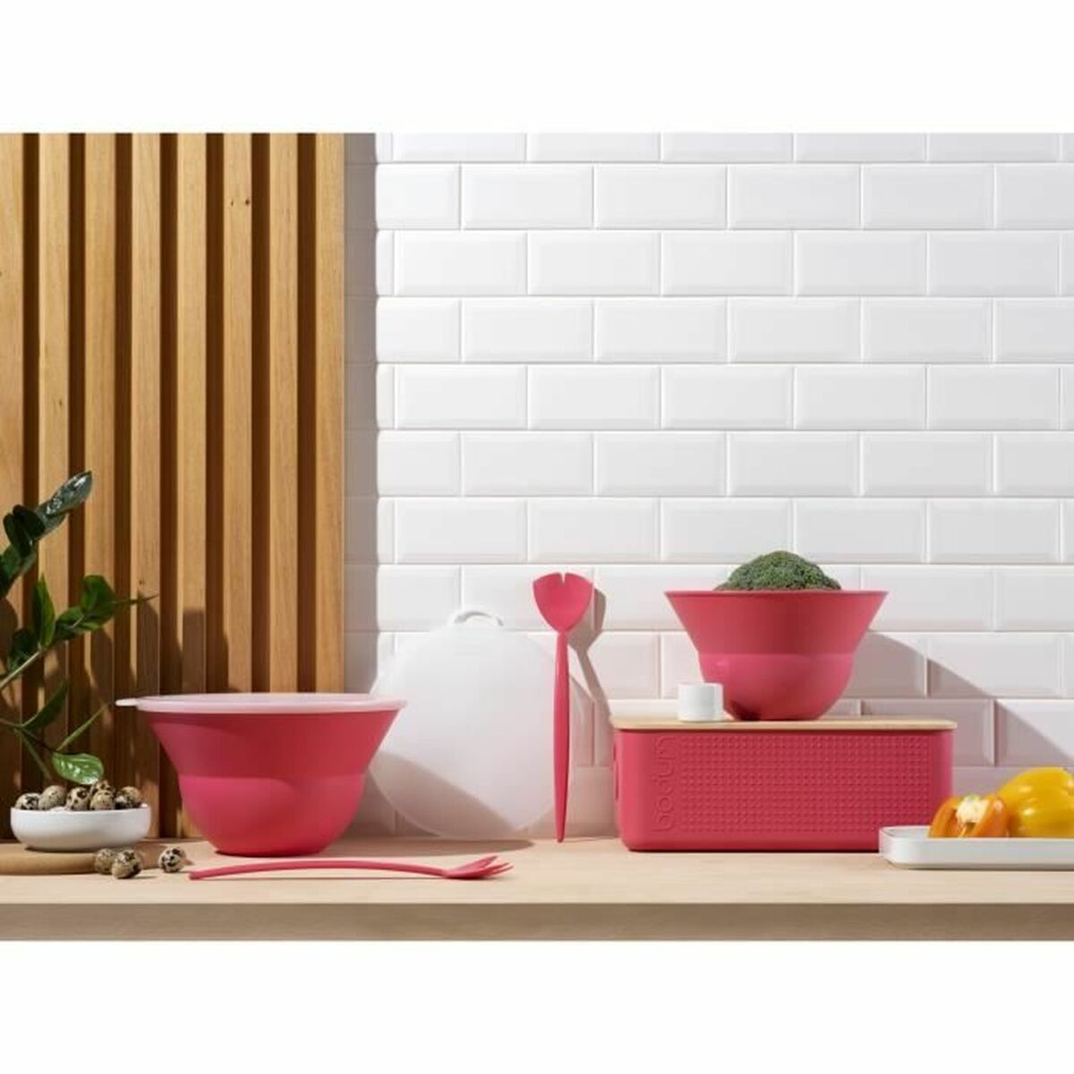 Mixing Bowl Bodum Topee Pink 3 L 4,9 L 2 Units, view 2