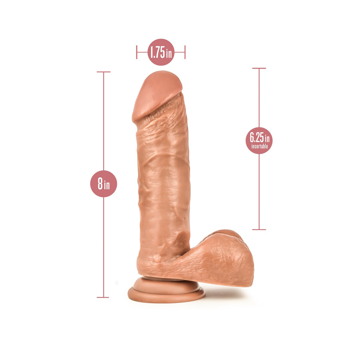 Realistic Dildo Blush Loverboy PVC Ø 4,4 cm (15,8 cm)