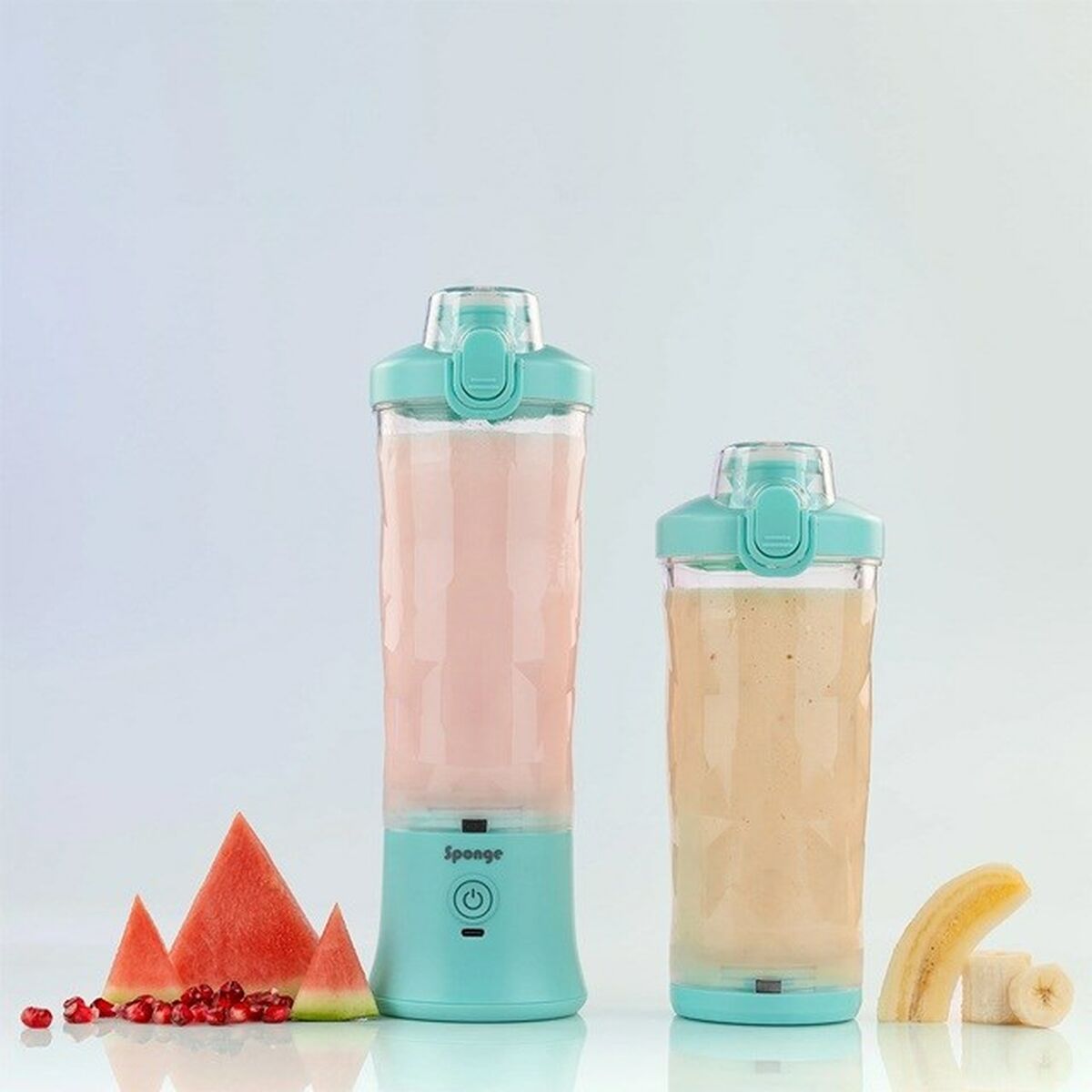 Image secondaire de Bol mixeur Sponge 703674402223 Transparent Turquoise 600 ml