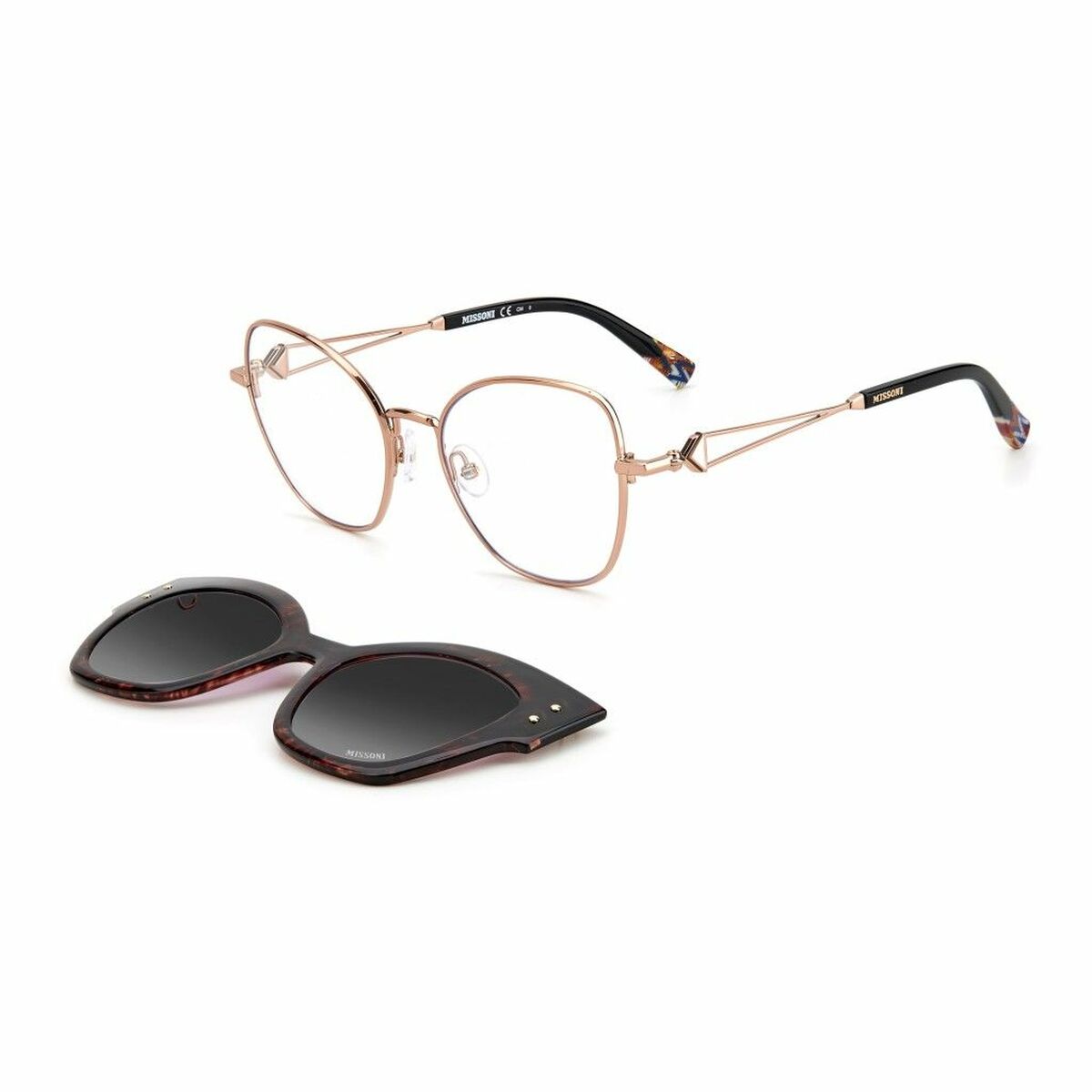 Brilmontuur + Zonnebril Missoni MIS-0054-CS-DDB Ø 53 mm Clip On