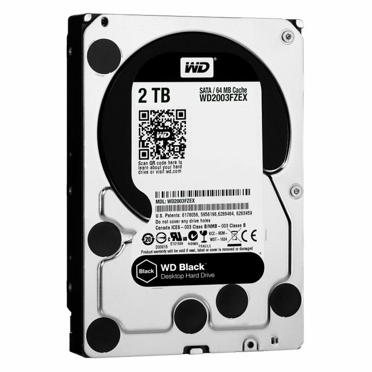 Hard Disk Western Digital Black 3.5" 2 TB Sata III 7200 rpm 2 TB 3,5"