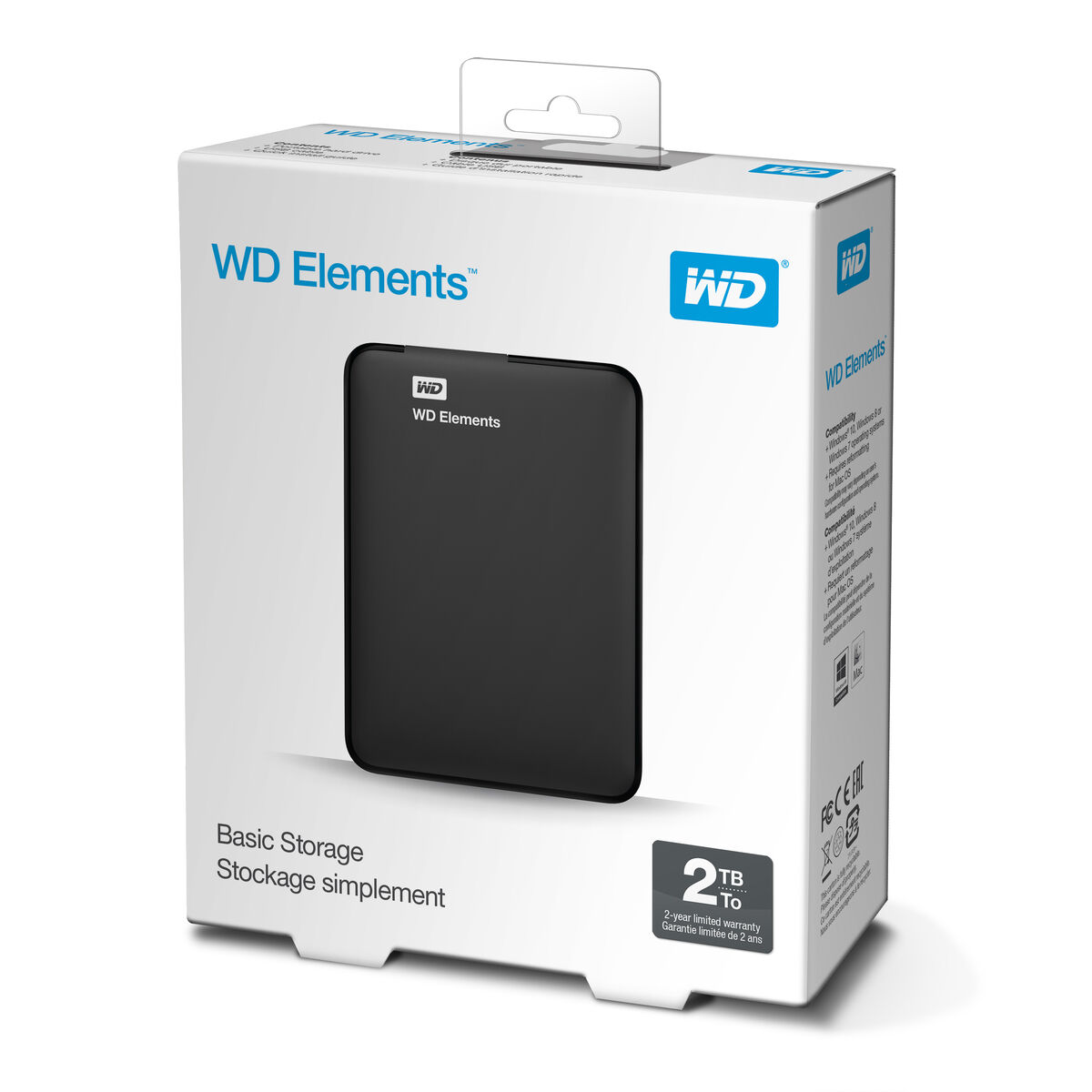 Picture of External Hard Drive Western Digital WD Elements Portable Black 2 TB