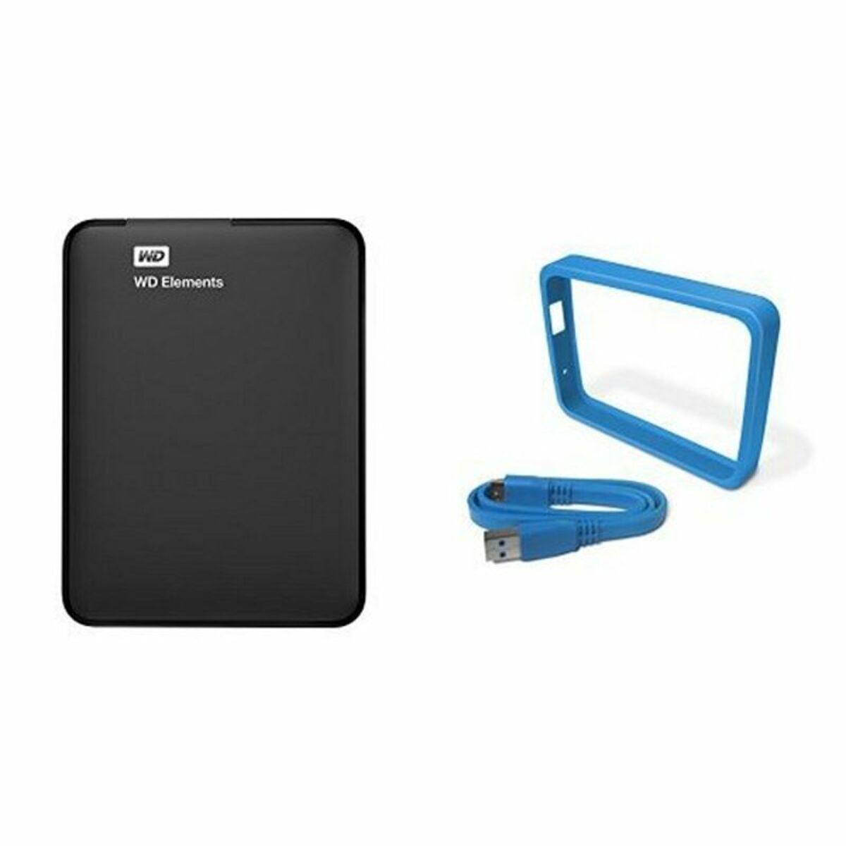 Picture of External Hard Drive Western Digital WD Elements Portable WDBUZG0010BBK-WESN 1 TB 2,5" USB 3.0 Magnetic 1 TB HDD 1 TB SSD