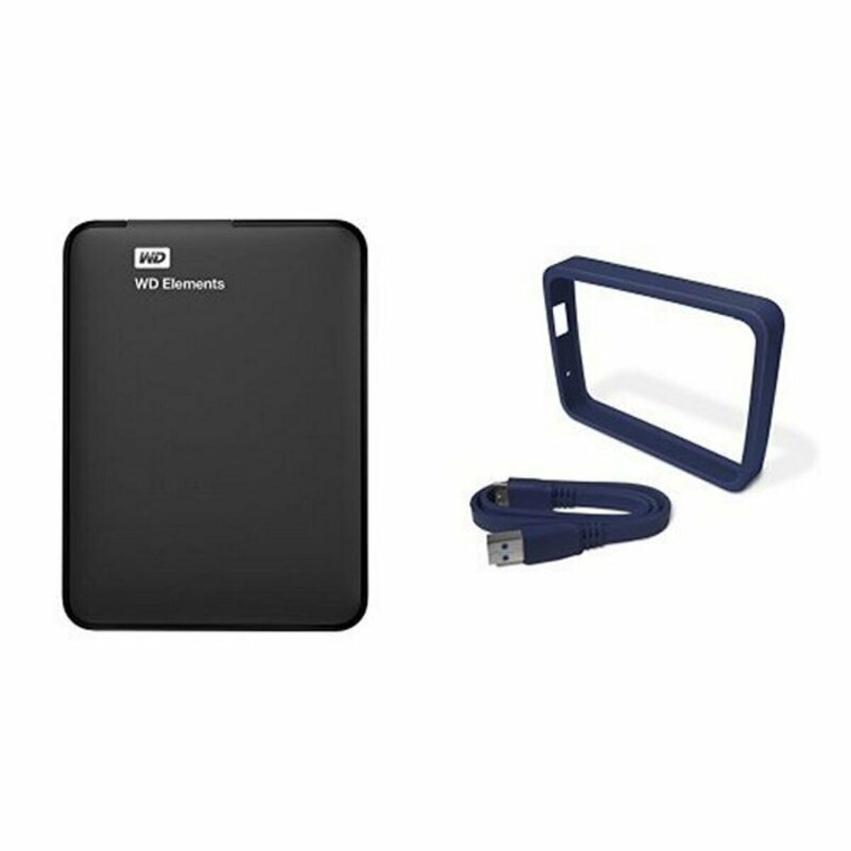 Picture of External Hard Drive Western Digital WD Elements Portable WDBUZG0010BBK-WESN 1 TB 2,5" USB 3.0 Magnetic 1 TB HDD 1 TB SSD