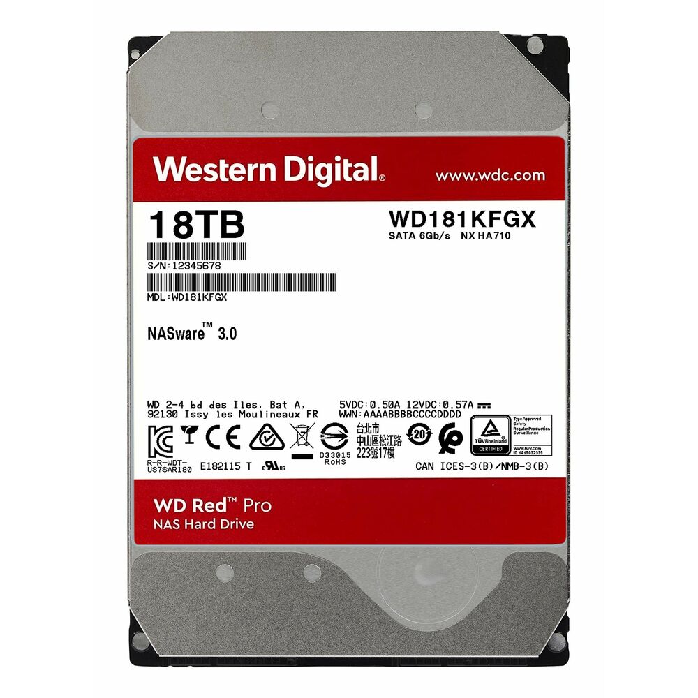 Hard Drive Western Digital WD181KFGX 18TB 7200 rpm 3,5"