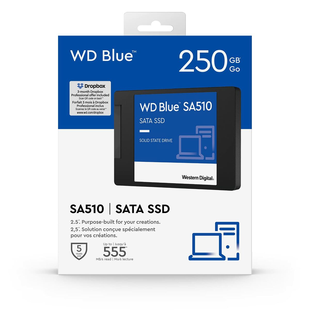 Afbeeldingen van Hard Drive Western Digital Blue 250 GB 2,5" SSD