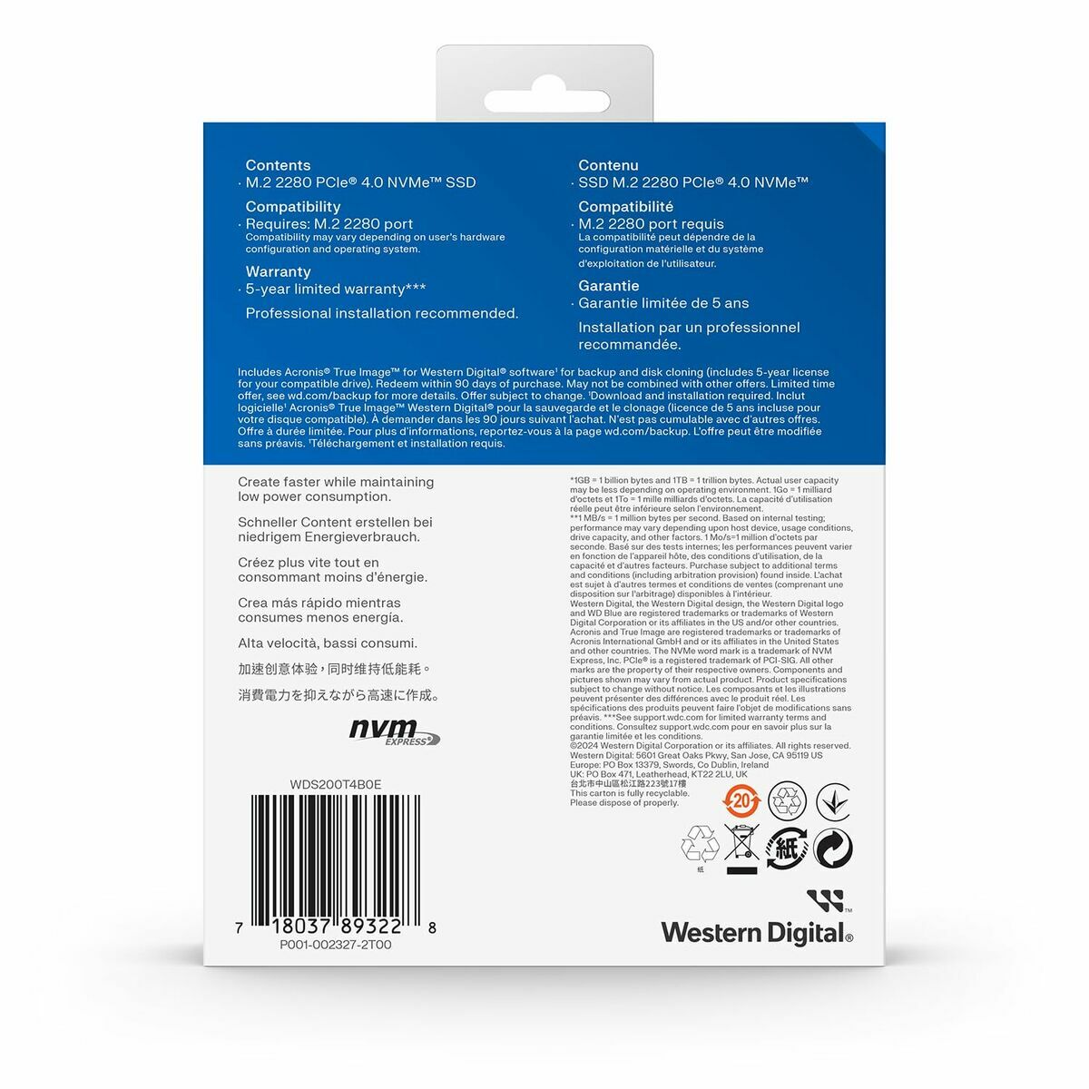 Afbeeldingen van Hard Drive Western Digital Blue SN5000 2 TB SSD
