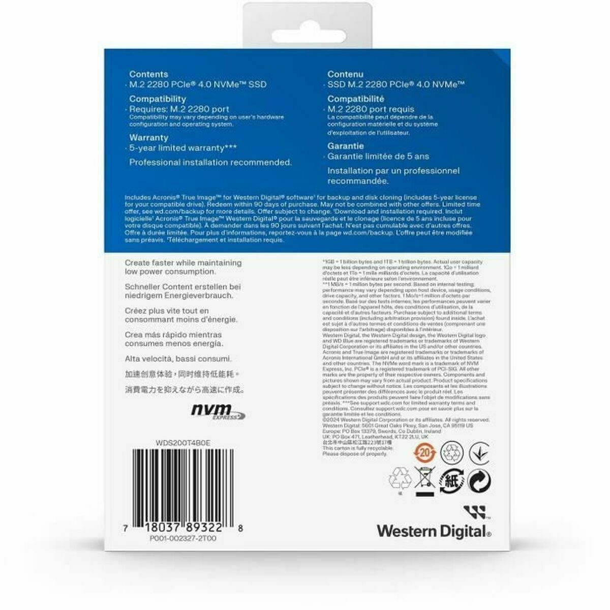 Image de Hard Drive Western Digital WDS200T4B0E-00CNZ0 2 TB SSD