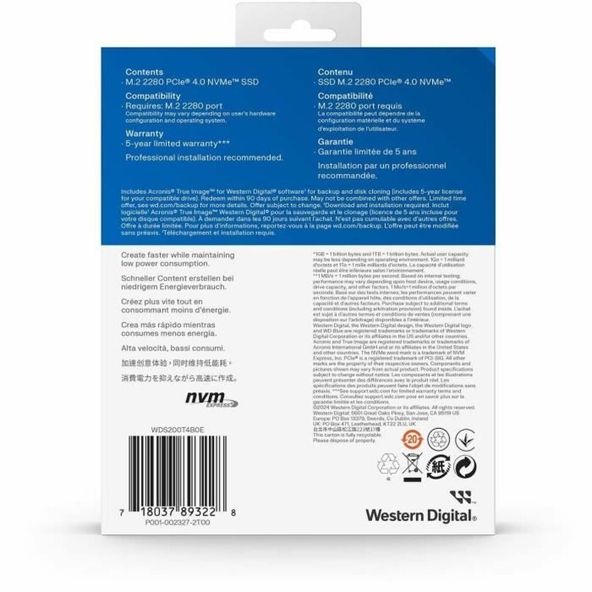 Afbeeldingen van Hard Drive Western Digital WDS200T4B0E 2 TB SSD