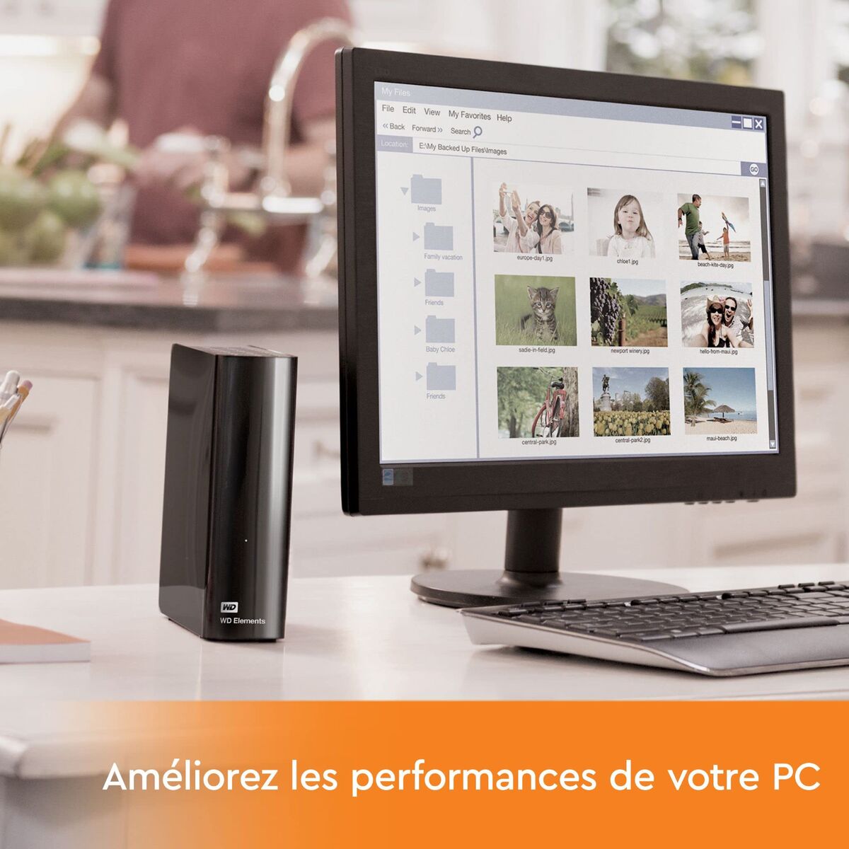 Picture of External Hard Drive Western Digital Desktop hard drive Black