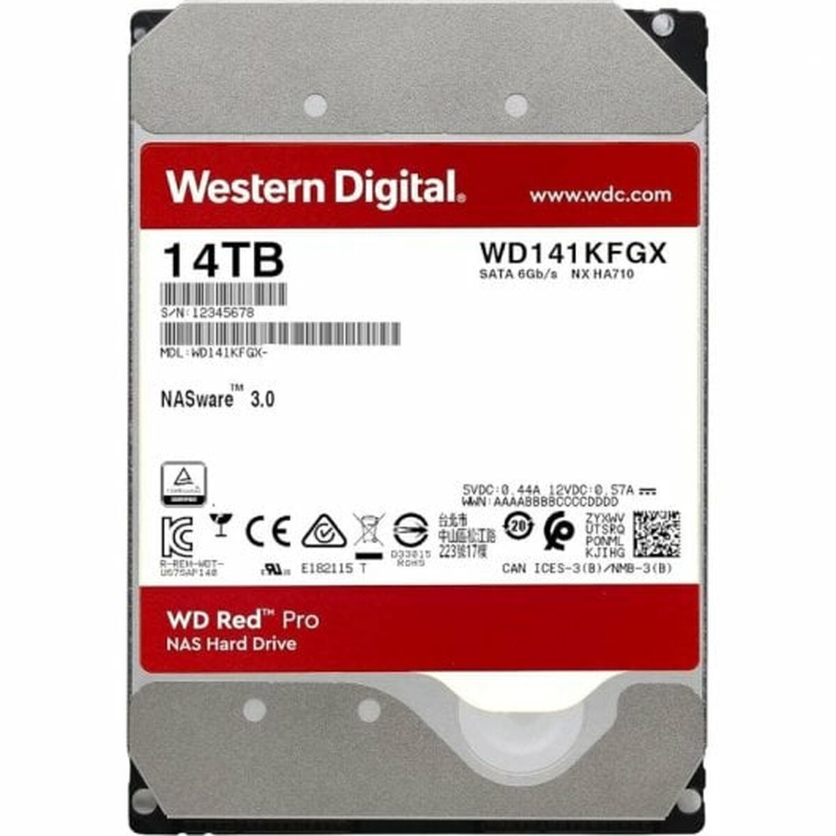 Picture of Hard Drive Western Digital Red Pro WD142KFGX 3,5" 14 TB