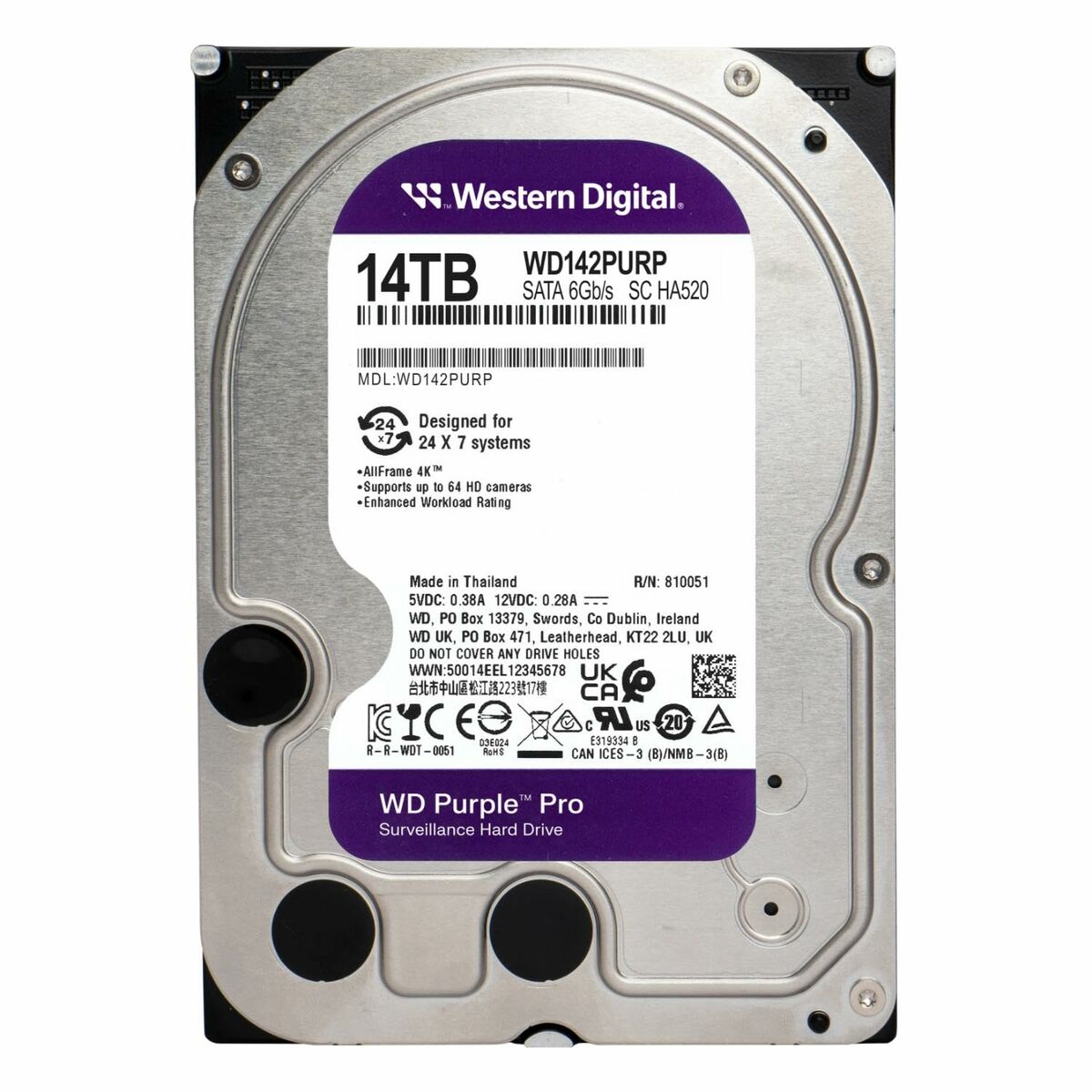 Picture of Hard Drive Western Digital WD142PURP 3,5" 14 TB