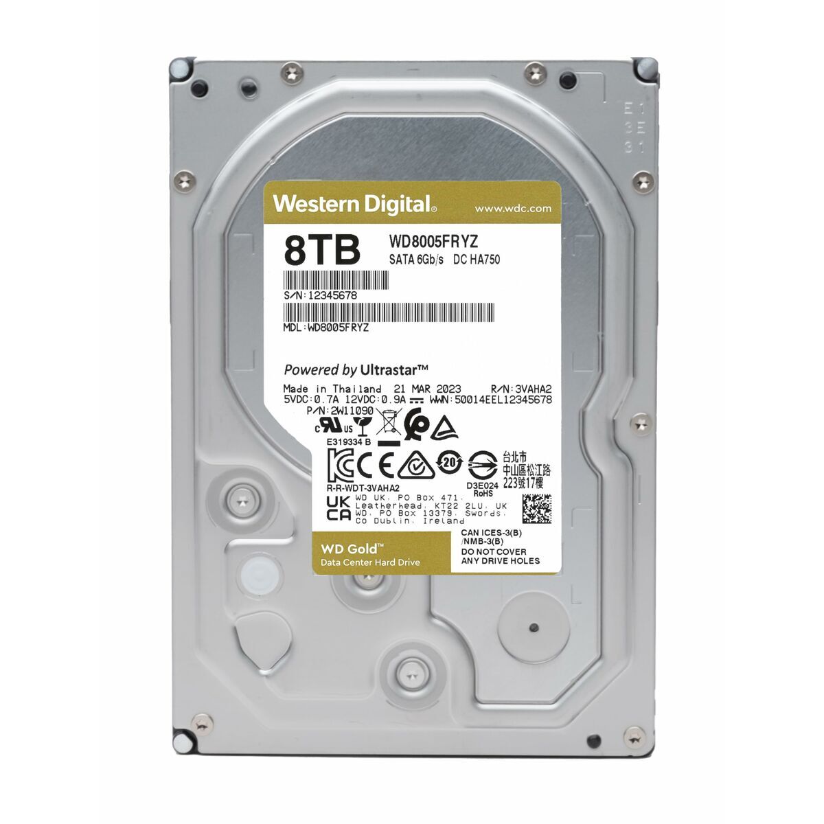 Afbeeldingen van Hard Drive Western Digital WD8005FRYZ 3,5" 8 TB HDD