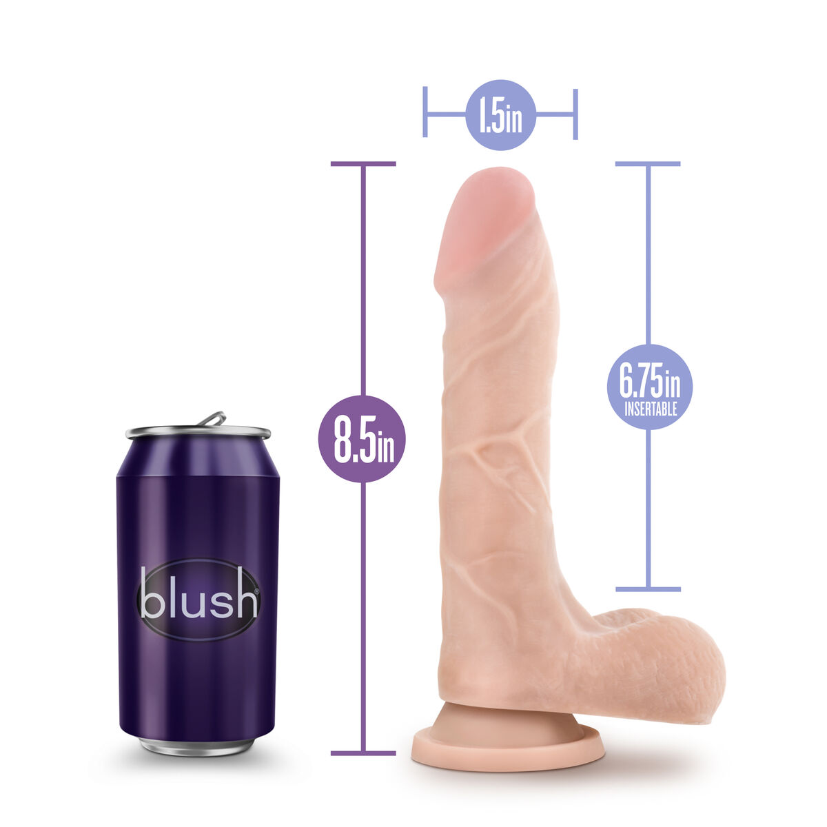 Realistic Dildo Blush Au Naturel TPE Ø 3,9 cm (17,1 cm)