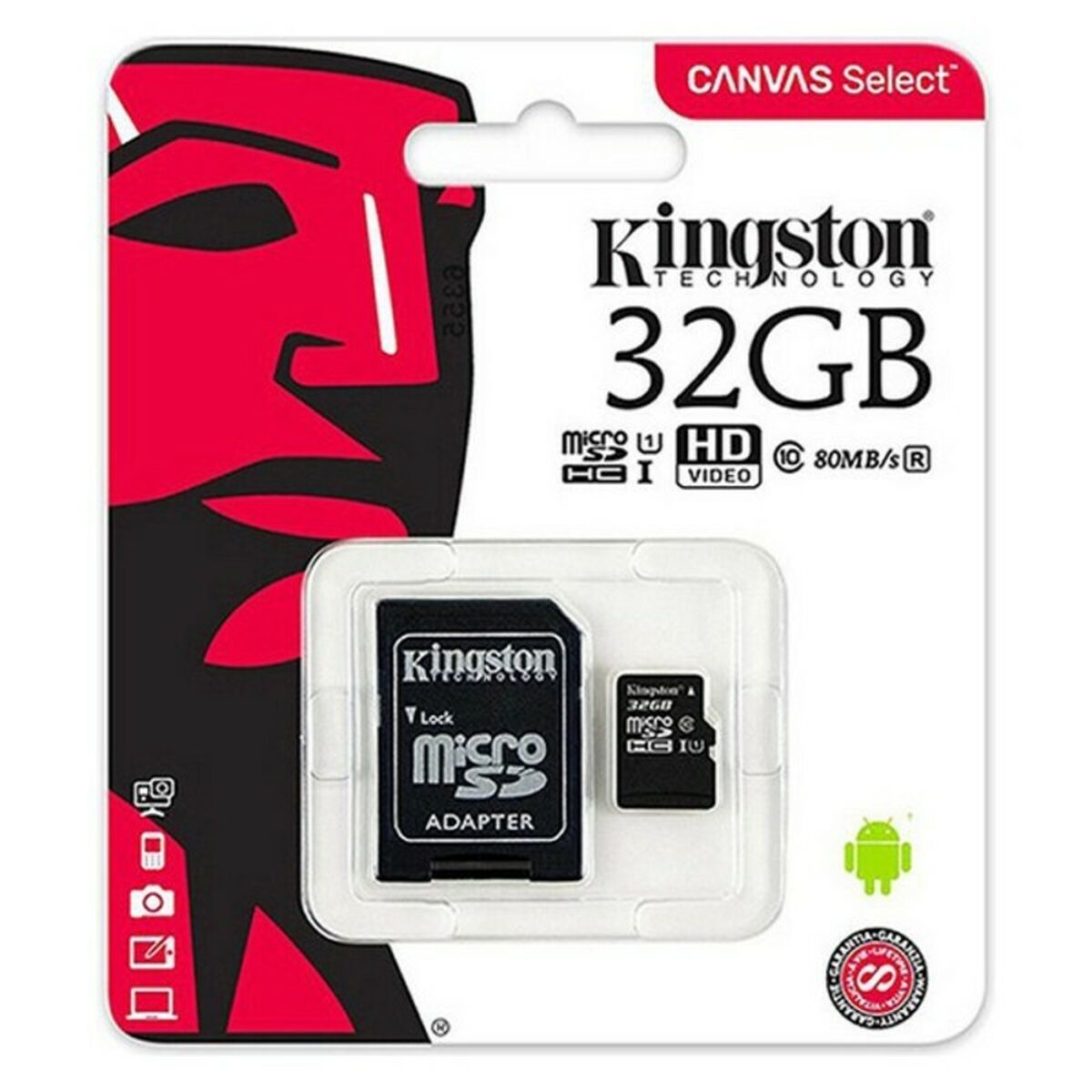 Afbeeldingen van Micro SD Memory Card with Adaptor Kingston exFAT