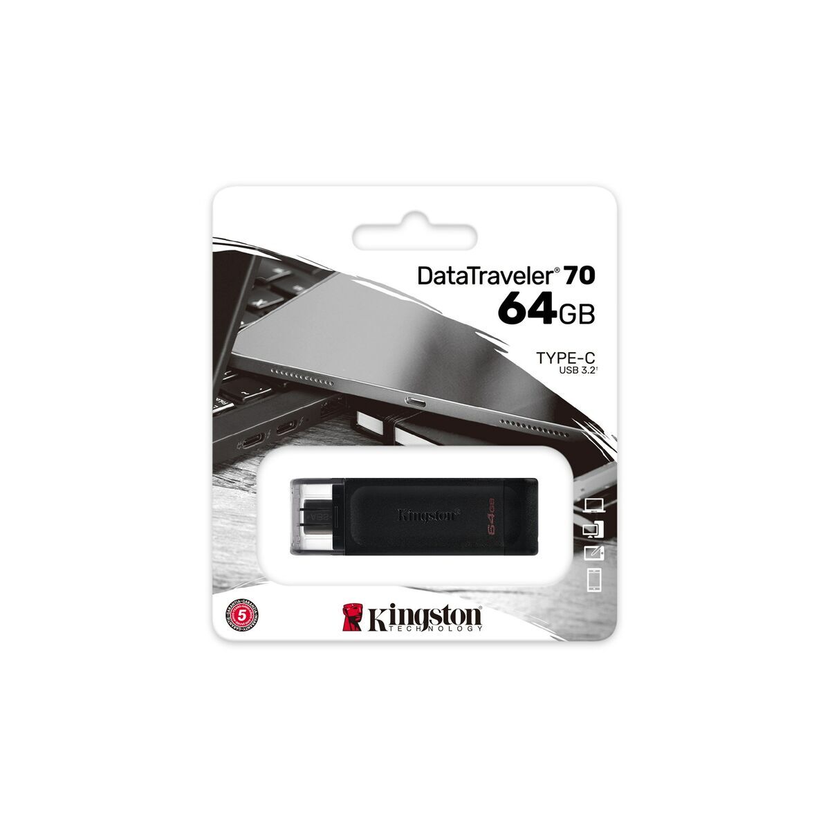 Image de USB stick Kingston 70 Black 64 GB