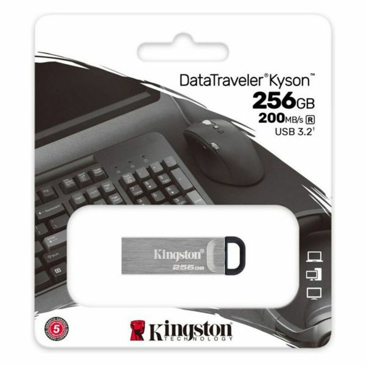 Afbeeldingen van Pendrive Kingston DTKN/256GB 256 GB USB 3.2 Black 256 GB