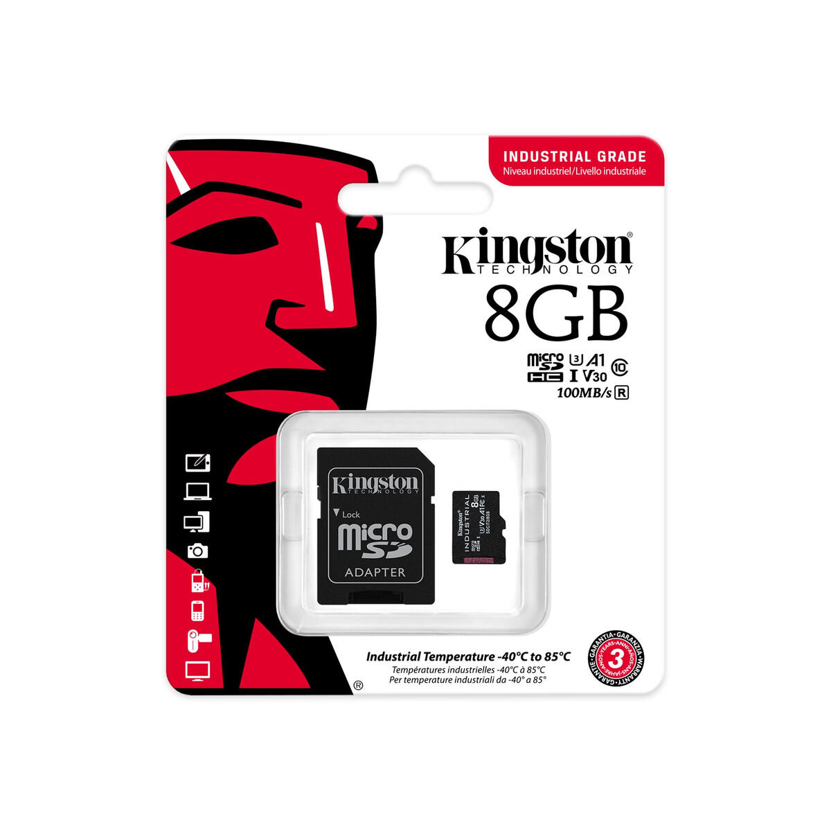 Immagine di Micro SD Memory Card with Adaptor Kingston Industrial