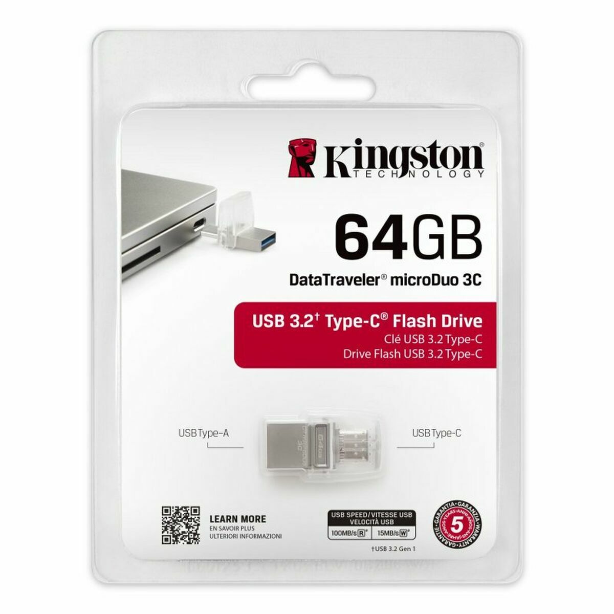 Picture of USB stick Kingston microDuo 3C Purple 64 GB