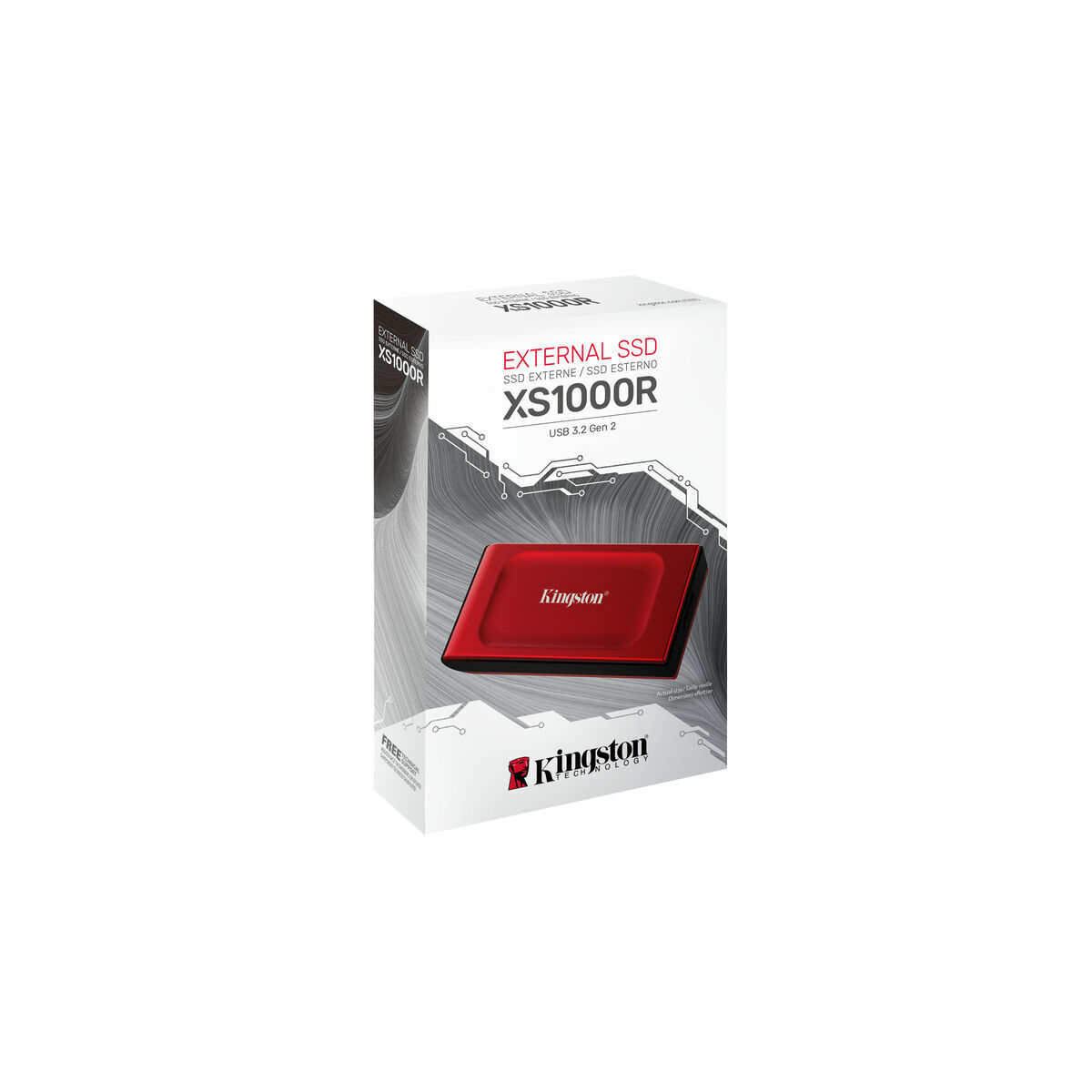 Afbeeldingen van External Hard Drive Kingston SXS1000R/1000G Red 1 TB SSD
