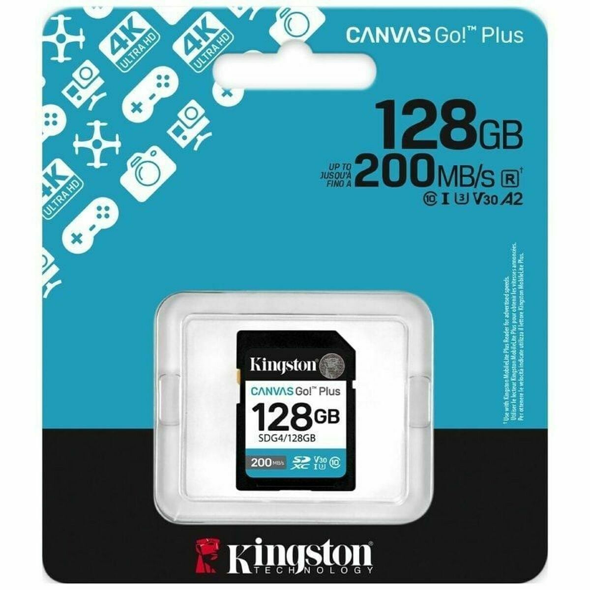 Afbeeldingen van SDXC Memory Card Kingston SDG4/128GB 128 GB