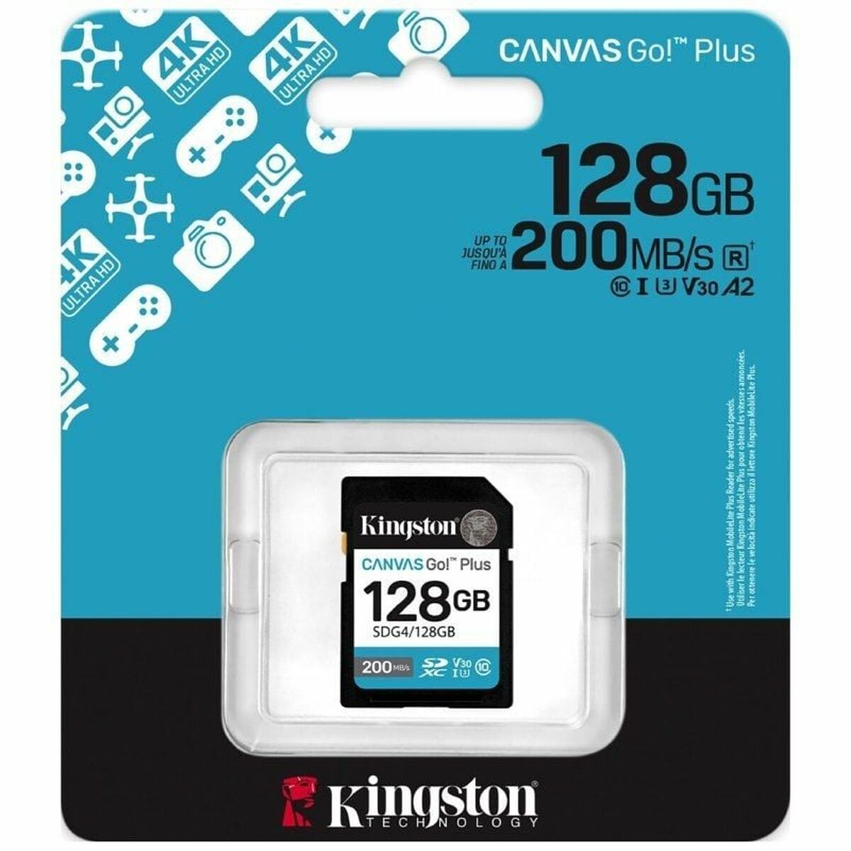 Afbeeldingen van SDXC Memory Card Kingston CANVAS Go! Plus 128 GB