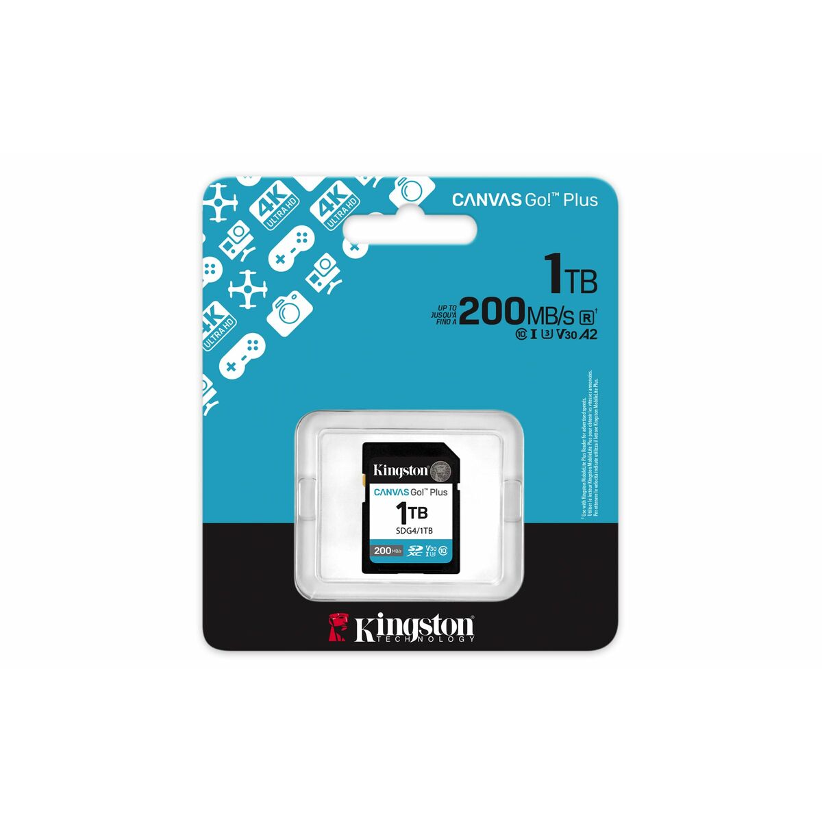 Afbeeldingen van Micro SD Memory Card with Adaptor Kingston SDG4/1TB 1 TB
