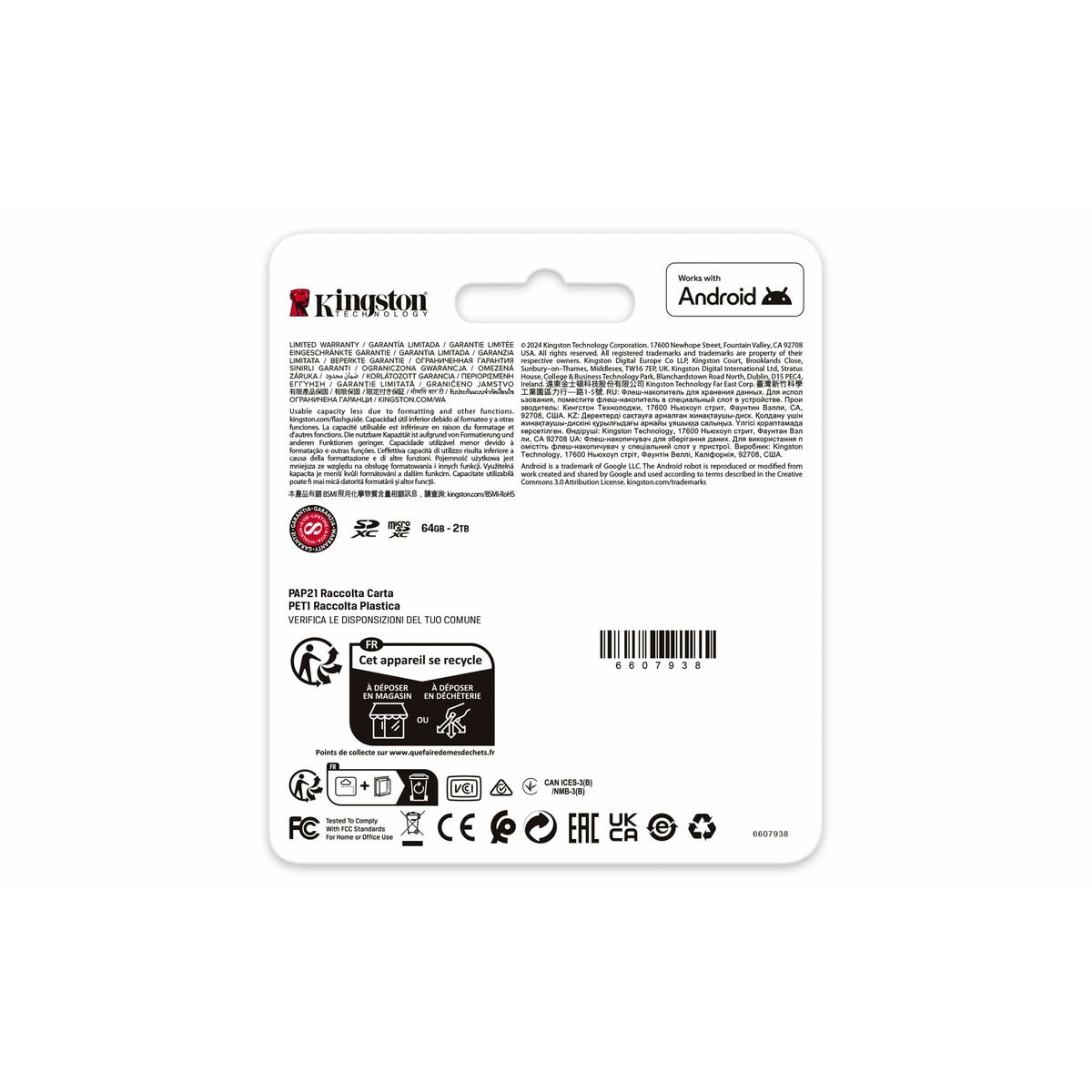 Afbeeldingen van Micro SD Memory Card with Adaptor Kingston SDG4/1TB 1 TB