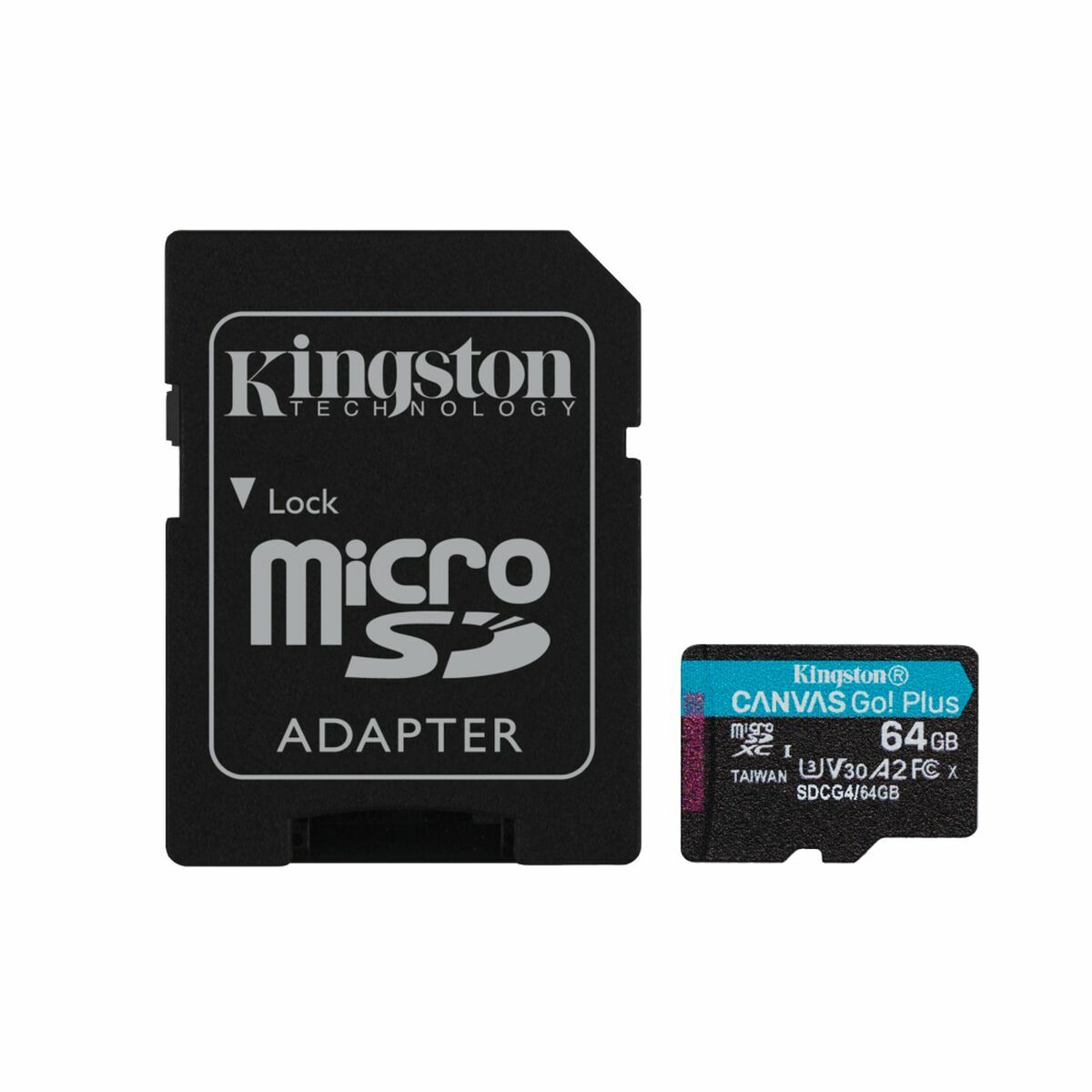 Picture of Micro SD Memory Card with Adaptor Kingston SDCG4/64GB