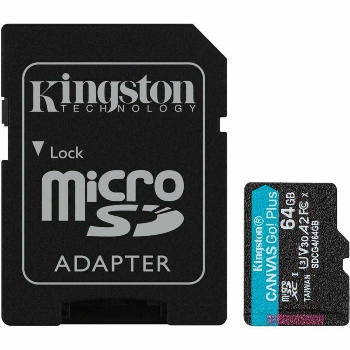 Picture of Micro SD Memory Card with Adaptor Kingston SDCG4/64GB