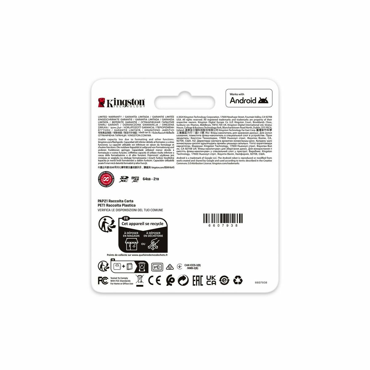 Afbeeldingen van Micro SD Memory Card with Adaptor Kingston SDCG4/128GBSP 128 GB