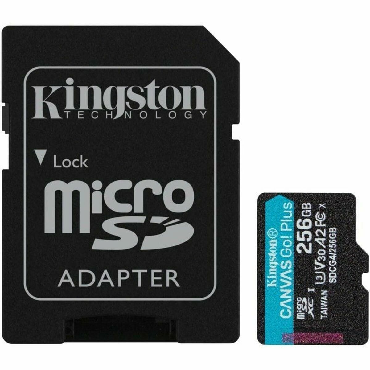 Micro SD geheugenkaart met adapter Kingston SDCG4/256GB 256 GB