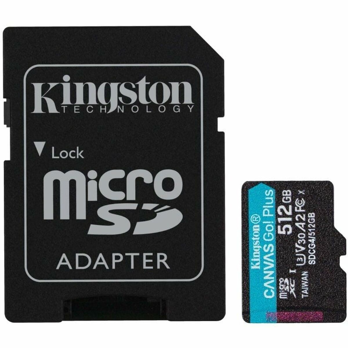 Afbeeldingen van Micro SD Memory Card with Adaptor Kingston CANVAS Go! Plus 512GB microSD XC 512 GB