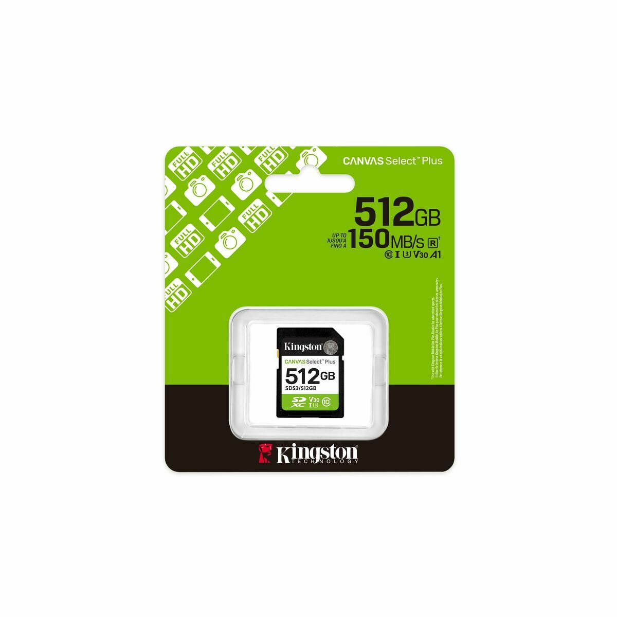 Afbeeldingen van Micro SD Memory Card with Adaptor Kingston SDS3/512GB 512 GB