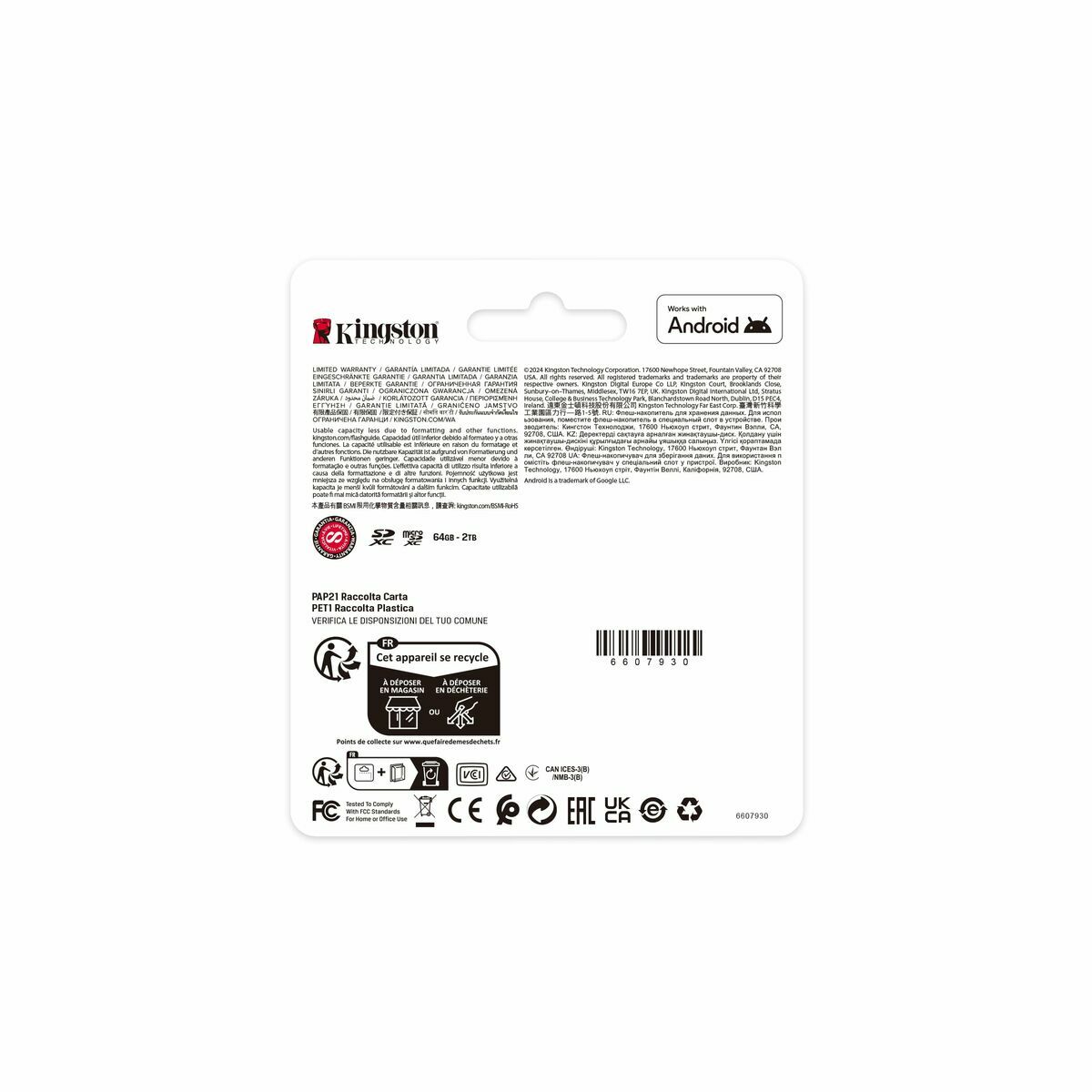 Afbeeldingen van Micro SD Memory Card with Adaptor Kingston SDS3/512GB 512 GB