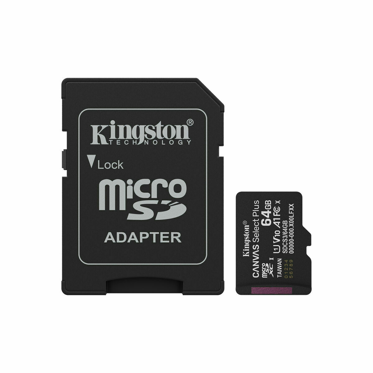 Picture of Micro SD Memory Card with Adaptor Kingston SDCS3/64GB 64 GB