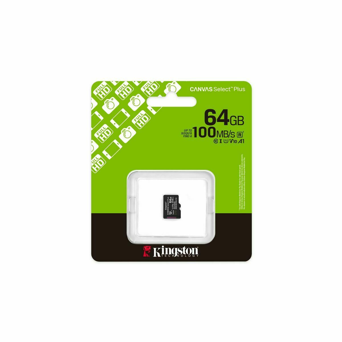 Afbeeldingen van Micro SD Memory Card with Adaptor Kingston SDCS3/64GBSP 64 GB