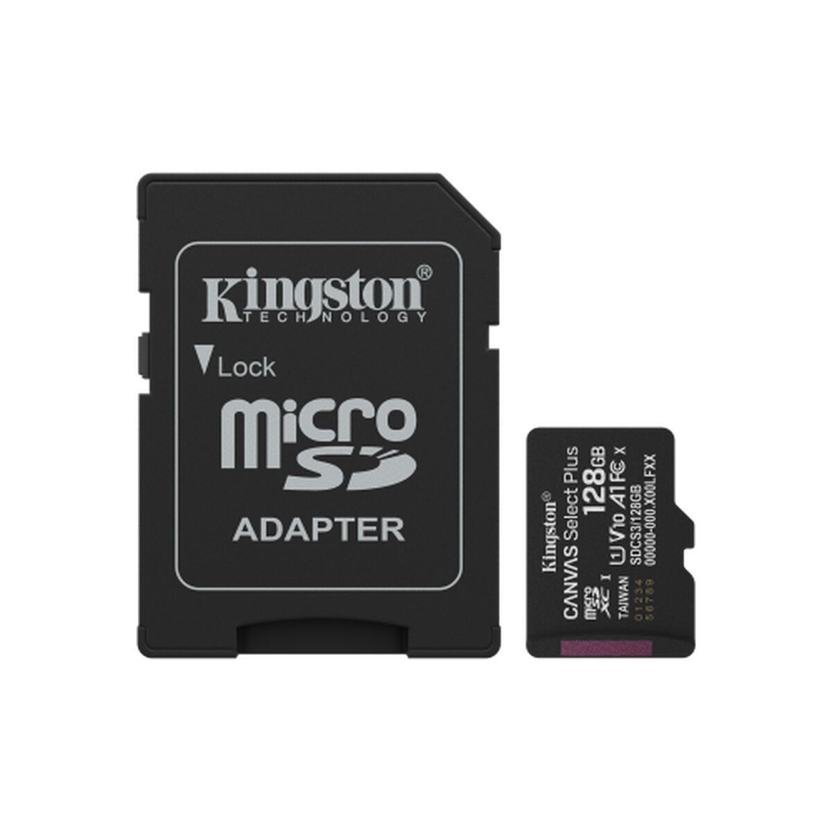 Obrazek Micro SD Memory Card with Adaptor Kingston SDCS3/128GB 128 GB