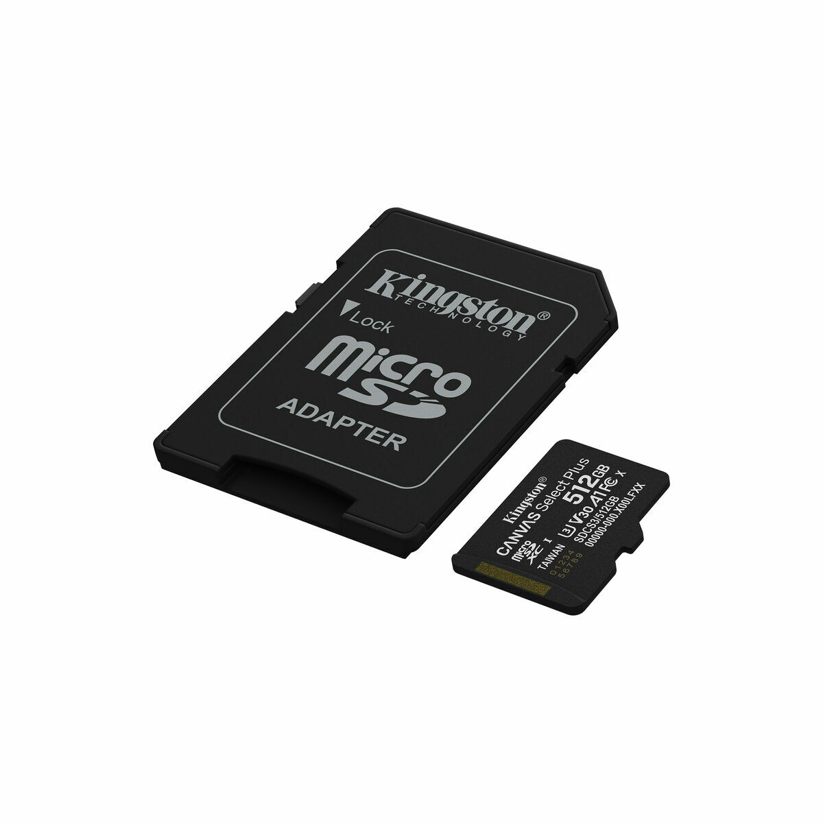 Afbeeldingen van Micro SD Memory Card with Adaptor Kingston SDCS3/512GB 512 GB