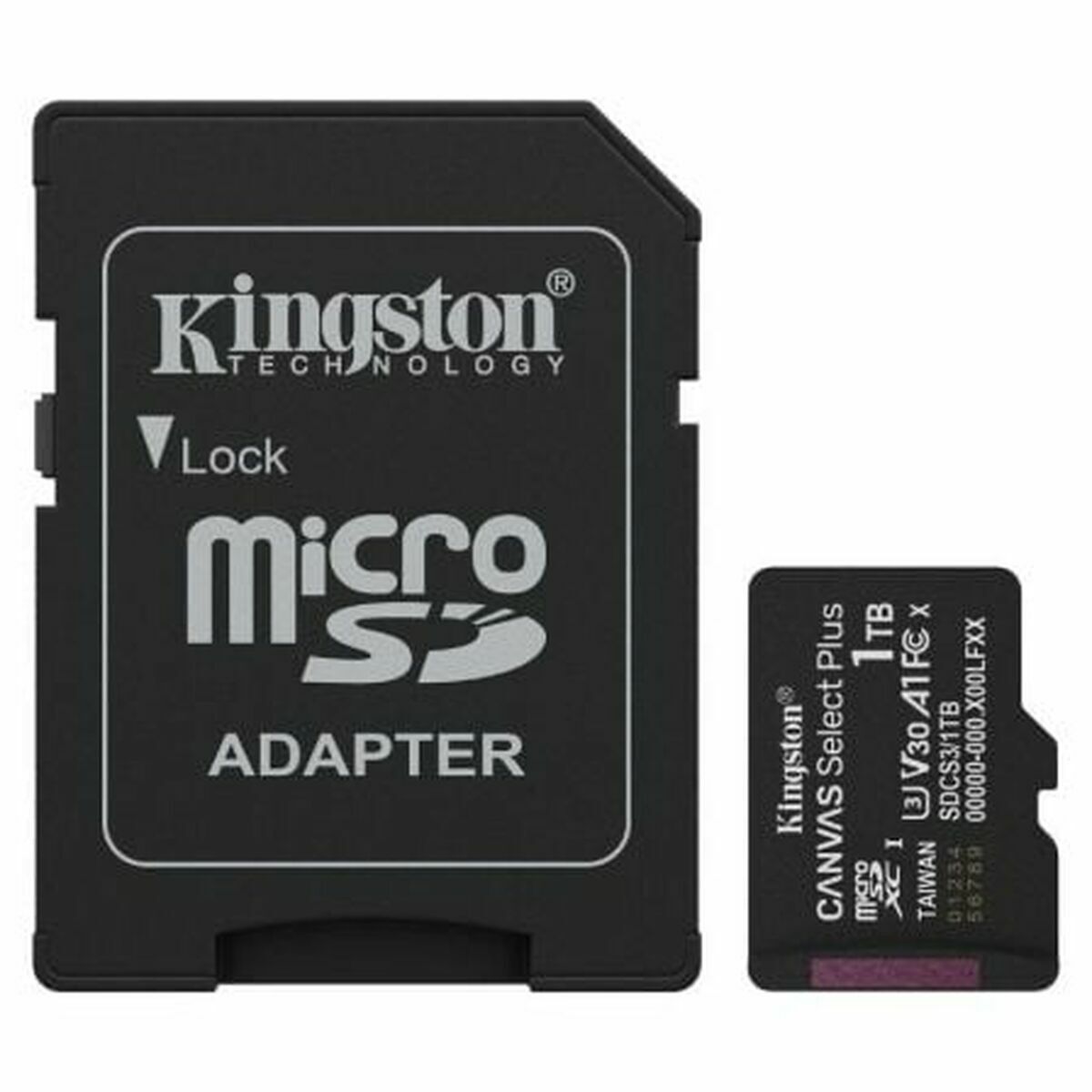 Obrazek Micro SD Memory Card with Adaptor Kingston SDCS3/1TB 1 TB