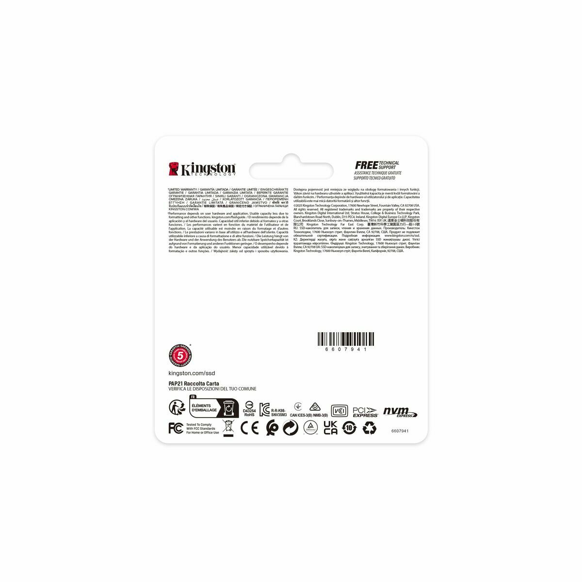 Picture of Hard Drive Kingston NV3 M.2 2230 500 GB SSD